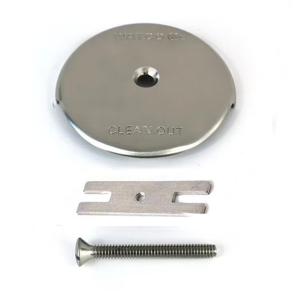 1-Hole Bath Overflow Plate Kit, Brushed Nickel, Watco, Mfr#: 18003-BN